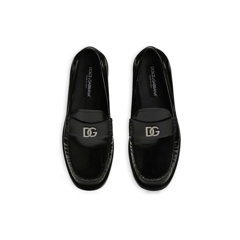 Dolce & Gabbana Leather Logo Loafers DO-8783084650708-EU37/US7