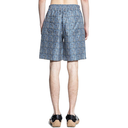 Fendi Blue Silk Shorts