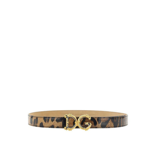 Dolce & Gabbana Leather Logo Belt DO-8735415861460-80 CM / 32 INCHES