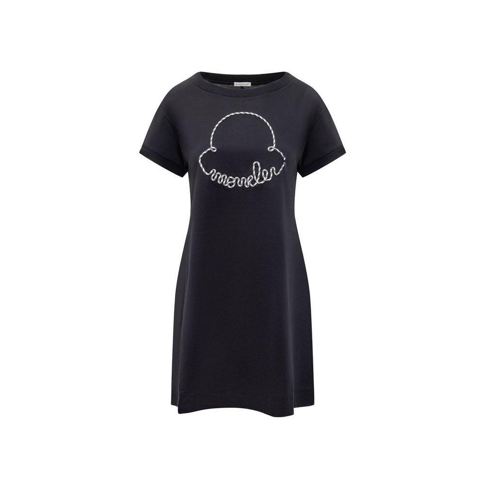 Moncler Cotton Logo Mini Dress MO-8735528354004-S