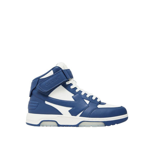 Off-White Blue Calfskin High Top Sneakers