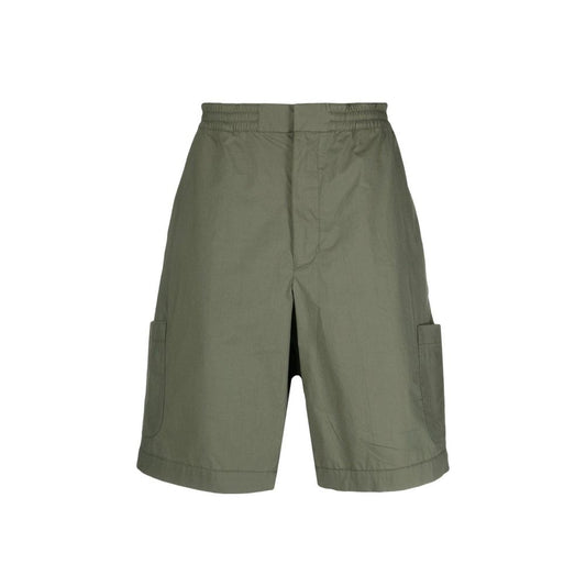 Ambush Green Cotton Bermuda Shorts