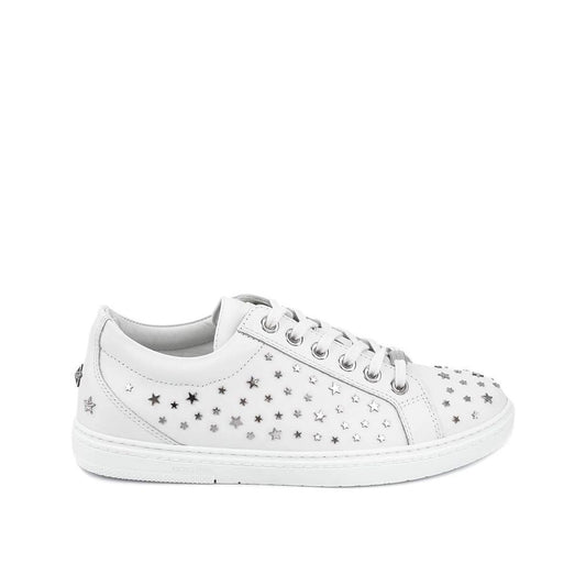 Jimmy Choo White Calfskin Low Top Sneakers