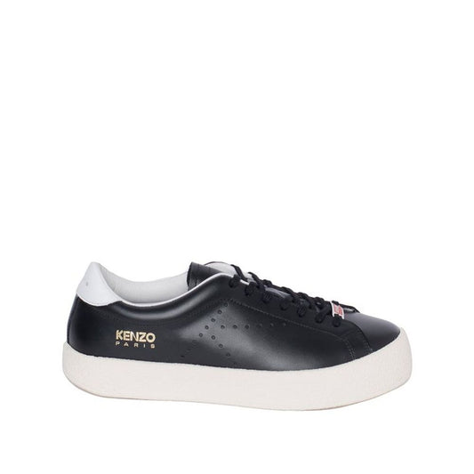 Kenzo Black Calfskin Low Top Sneakers