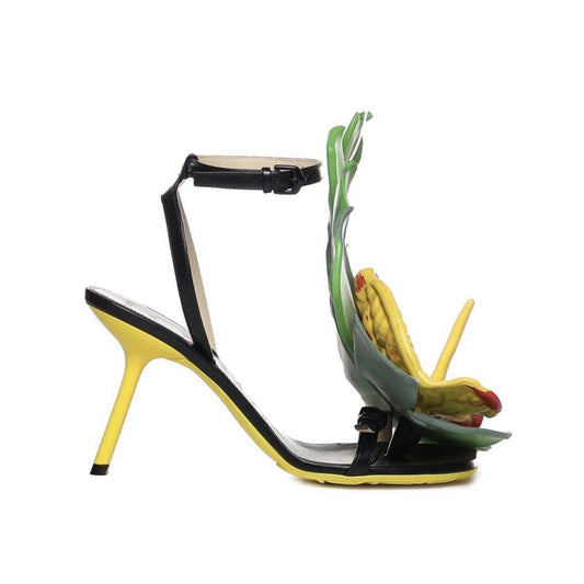 Loewe Petal Monstera Leather Sandals LO-8736449888468-EU36/US6