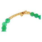 Nialaya Jade Stone Gold CZ Cross 925 Silver Bracelet SIG19015-3
