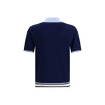 Casablanca Merino Wool Polo Shirt CA-MPF25KW100201BLUE-M