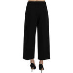 Dolce & Gabbana Elegant Black Cotton Trousers Jeans & Pants Dolce & Gabbana Black