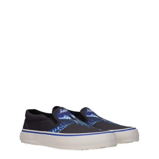 Marcelo Burlon Black Fabric Slip-On Loafers