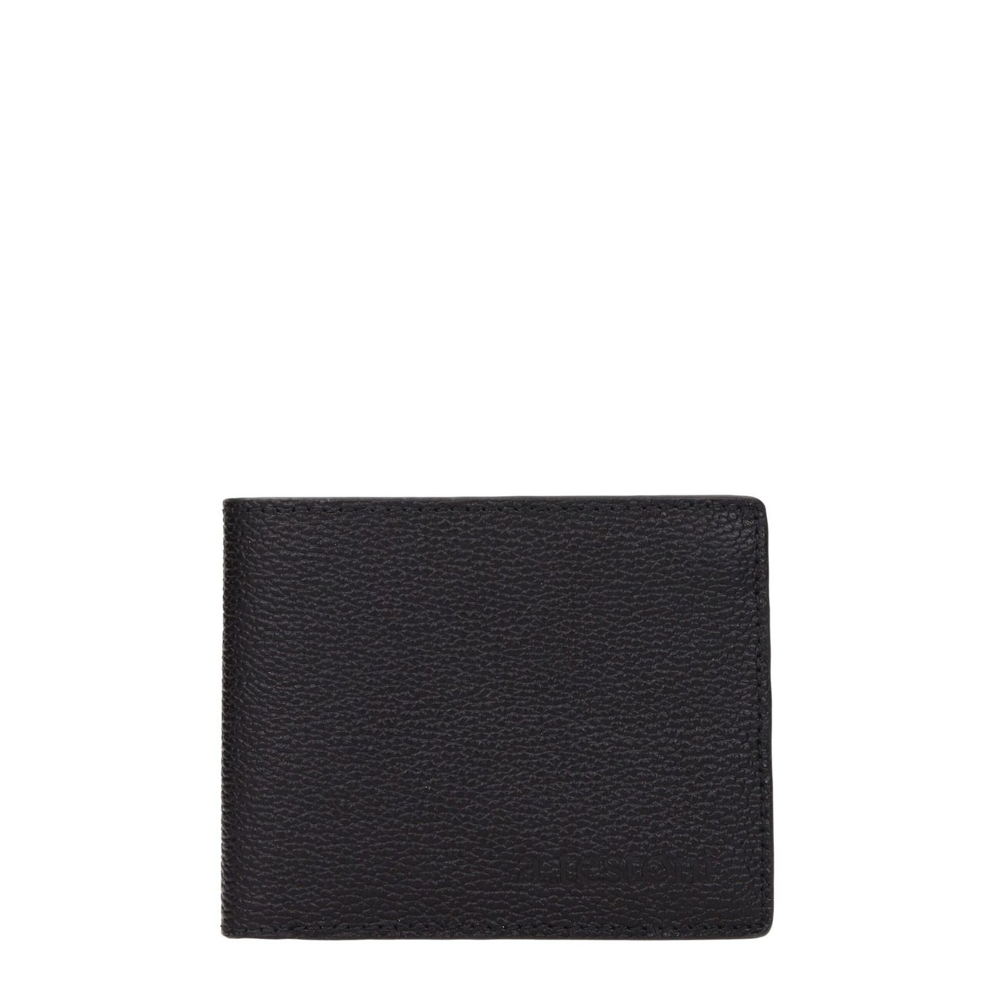 Testoni Black Leather Wallet with front logo, 8 card holders, and 3 compartments. Casual style leather wallet, MPN WUO00398035P18.