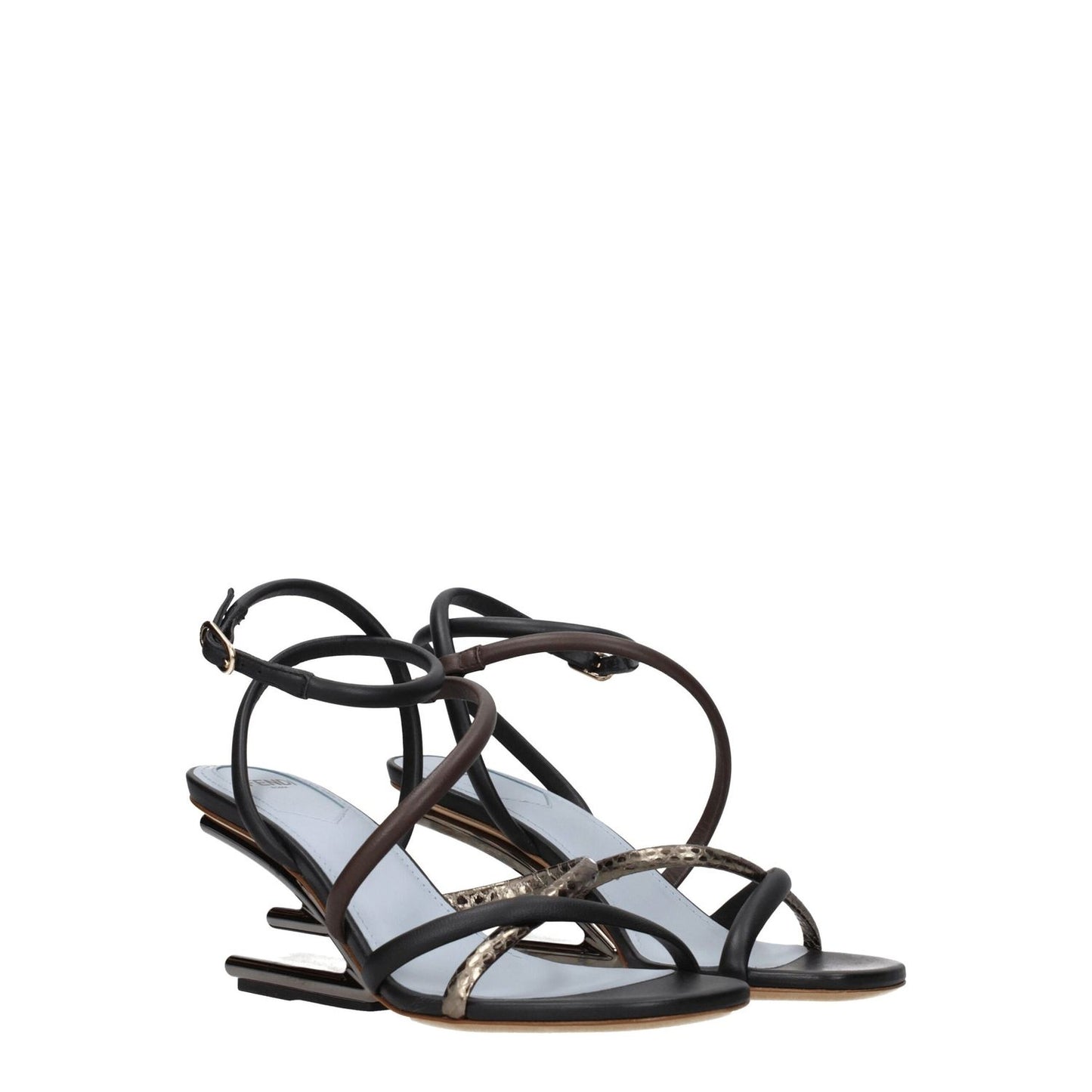 Fendi Multicolor Leather Sandals 1728,75667636384,EU36.5/US6.5,EU37.5/US7.5,EU37/US7,EU38.5/US8.5,Fendi,Flat - Sandals - Shoes,Multicolor,New with tags,Sandals - Shoes,Shoes,Women
