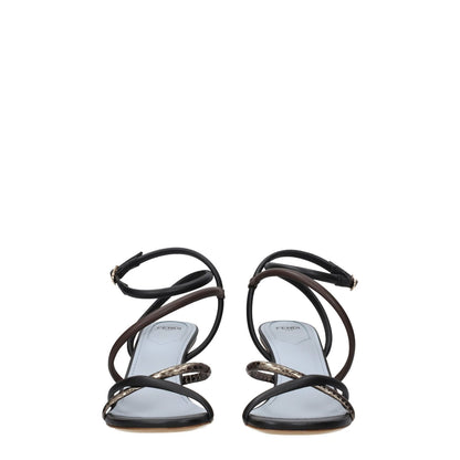 Fendi Multicolor Leather Sandals 1728,75667636384,EU36.5/US6.5,EU37.5/US7.5,EU37/US7,EU38.5/US8.5,Fendi,Flat - Sandals - Shoes,Multicolor,New with tags,Sandals - Shoes,Shoes,Women