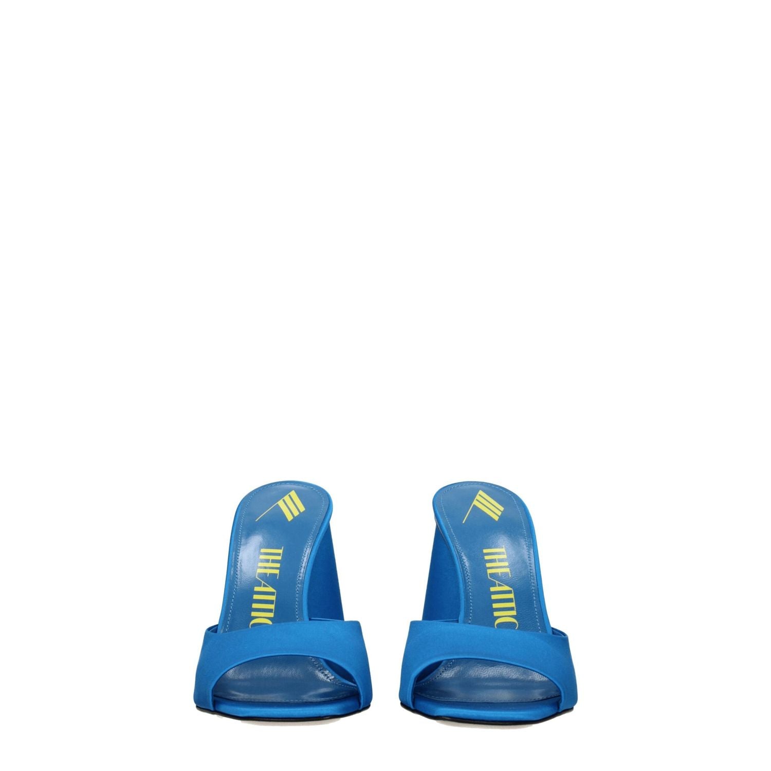 The Attico Light Blue Satin Platform Sandals