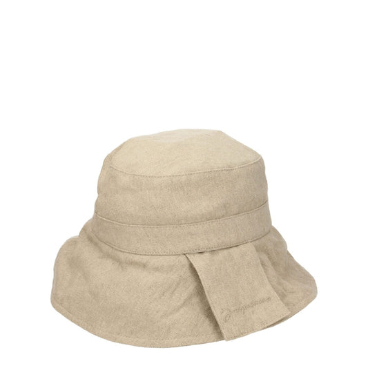 Jacquemus Beige Linen Bucket Hat