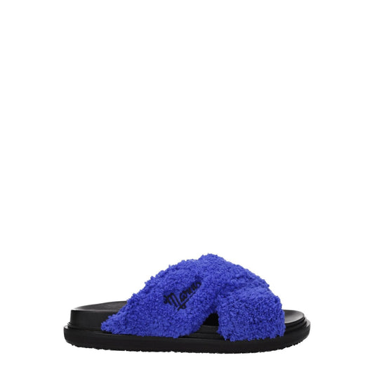 Marni Purple Fabric Slippers Sandals MA-8547346120969-EU36/US6