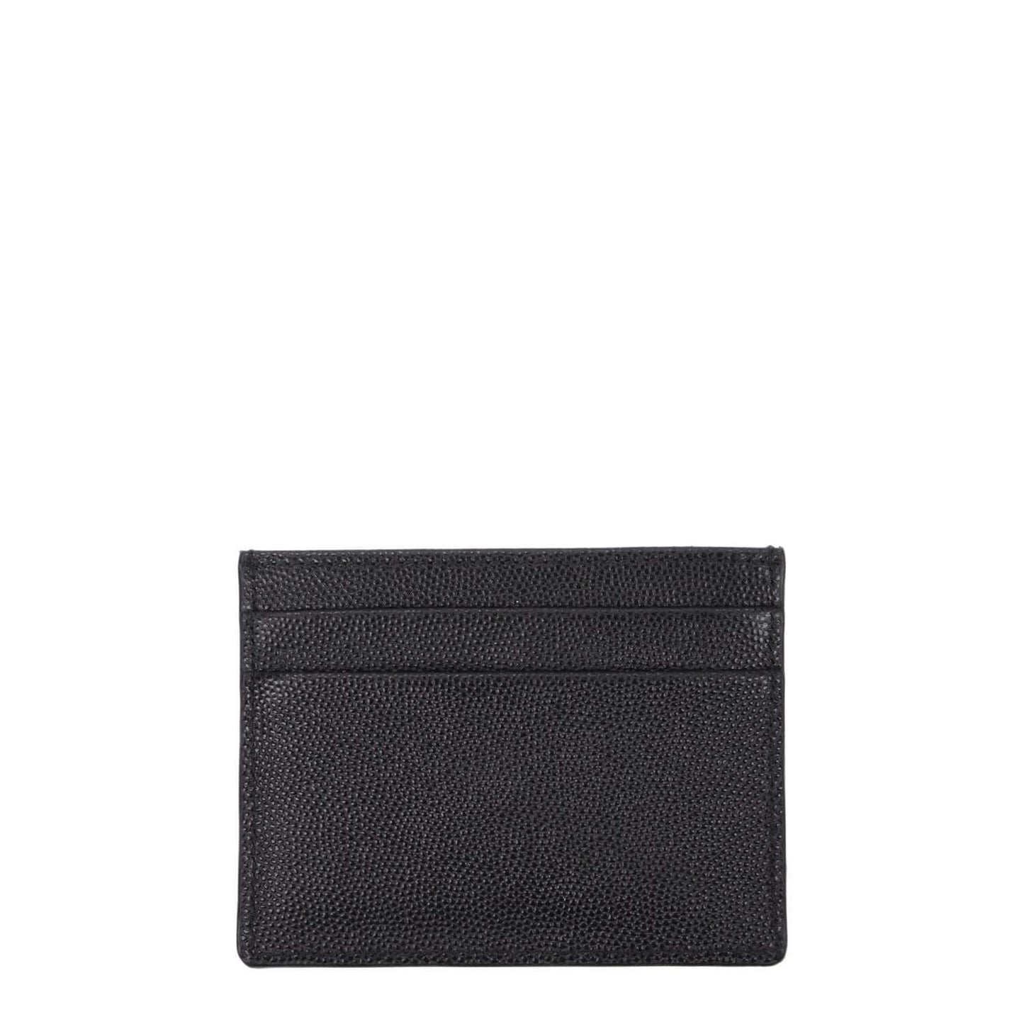 Palm Angels Black Leather Cardholder with front logo and five slots, sleek design, style: street, measurements: 8x10.5 cm.