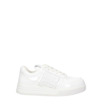 Givenchy White Leather Low Top Sneakers with logos and lace-up design