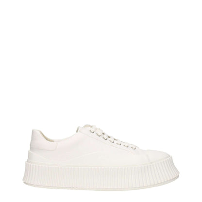 Jil Sander White Fabric Platform Sneakers 1728,75667636384,EU39/US6,Jil Sander,Men,New with tags,Platform - Sneakers - Shoes,Shoes,Sneakers - Shoes,White