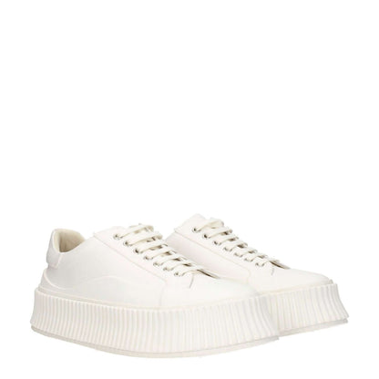 Jil Sander White Fabric Platform Sneakers 1728,75667636384,EU39/US6,Jil Sander,Men,New with tags,Platform - Sneakers - Shoes,Shoes,Sneakers - Shoes,White