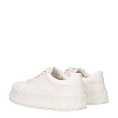 Jil Sander White Fabric Platform Sneakers 1728,75667636384,EU39/US6,Jil Sander,Men,New with tags,Platform - Sneakers - Shoes,Shoes,Sneakers - Shoes,White
