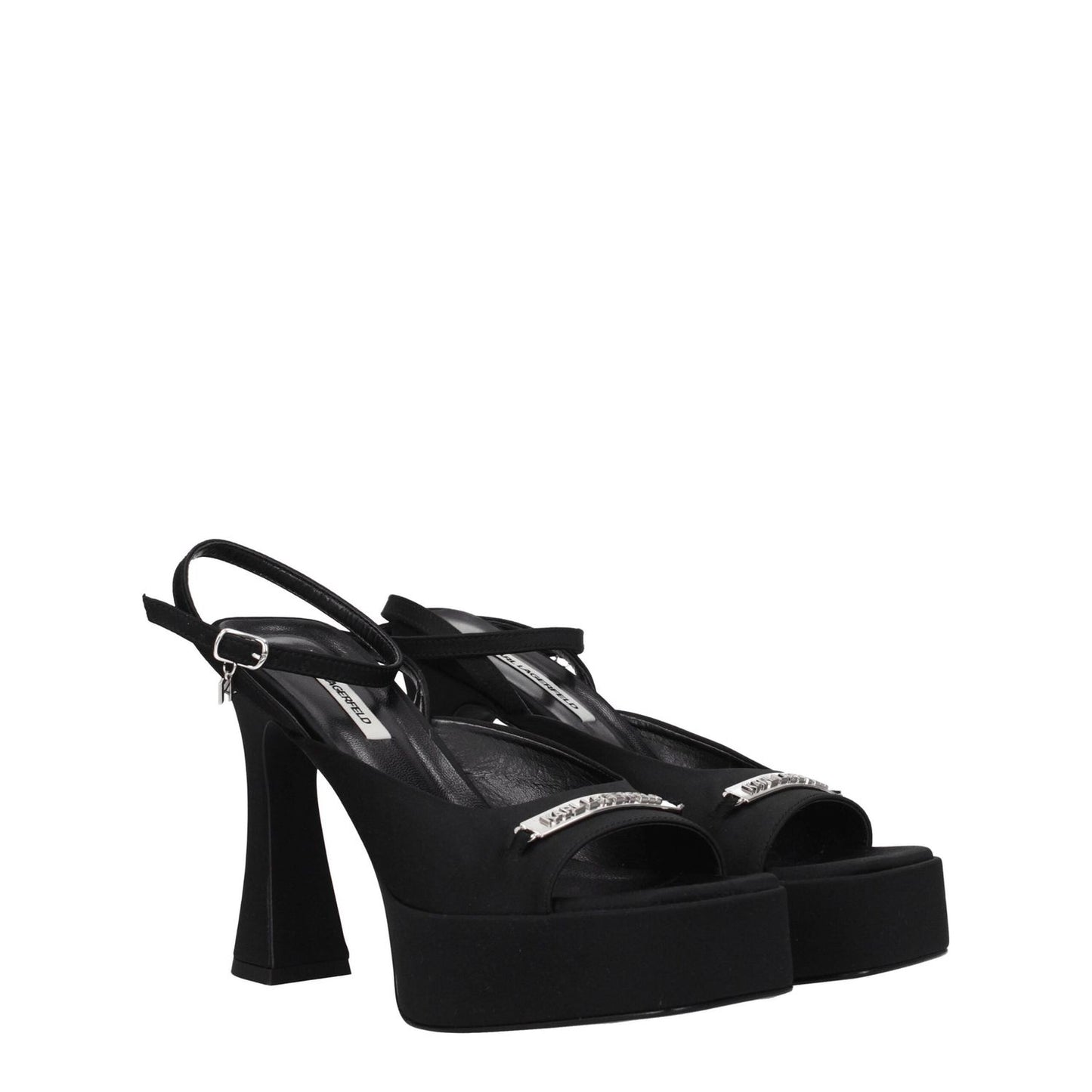 Karl Lagerfeld Black Fabric Platforms KA-8547360506121-EU38/US8