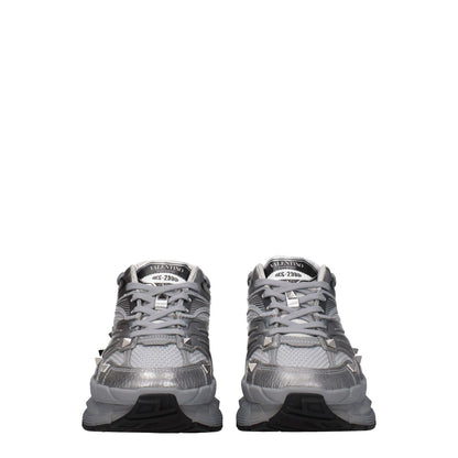 Valentino Garavani Gray Fabric Athletic Sneakers