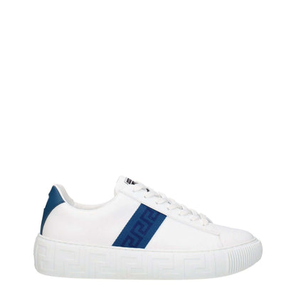Versace White Leather Low Top Sneakers 1728,75667636384,EU40/US7,Low Tops - Sneakers - Shoes,Men,New with tags,Shoes,Sneakers - Shoes,Versace,White