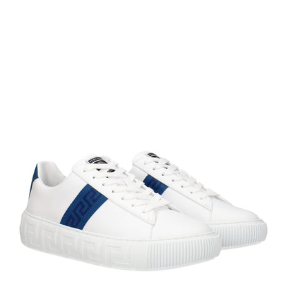 Versace White Leather Low Top Sneakers 1728,75667636384,EU40/US7,Low Tops - Sneakers - Shoes,Men,New with tags,Shoes,Sneakers - Shoes,Versace,White