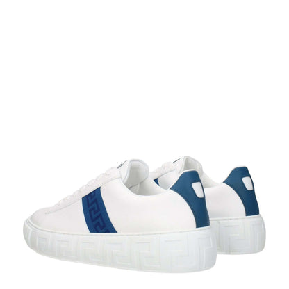 Versace White Leather Low Top Sneakers 1728,75667636384,EU40/US7,Low Tops - Sneakers - Shoes,Men,New with tags,Shoes,Sneakers - Shoes,Versace,White