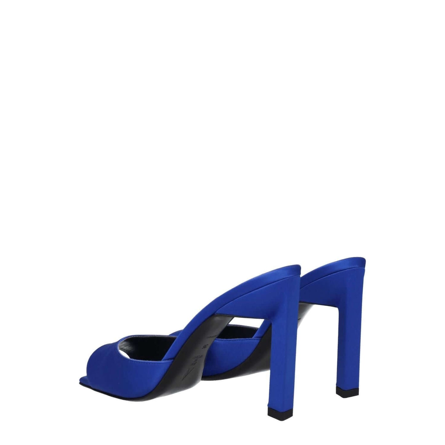 The Attico Blue Satin Stiletto Heel Sandals