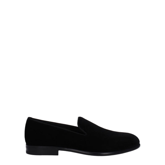 Dolce & Gabbana Black Velvet Slip-On Loafers DO-8547415621897-EU39/US6