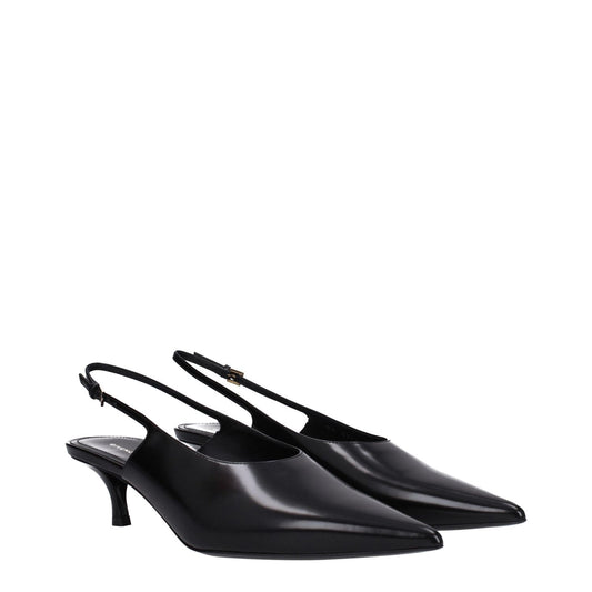 Givenchy Black Leather Mid Heel Pumps GI-8547426697481-EU36/US6