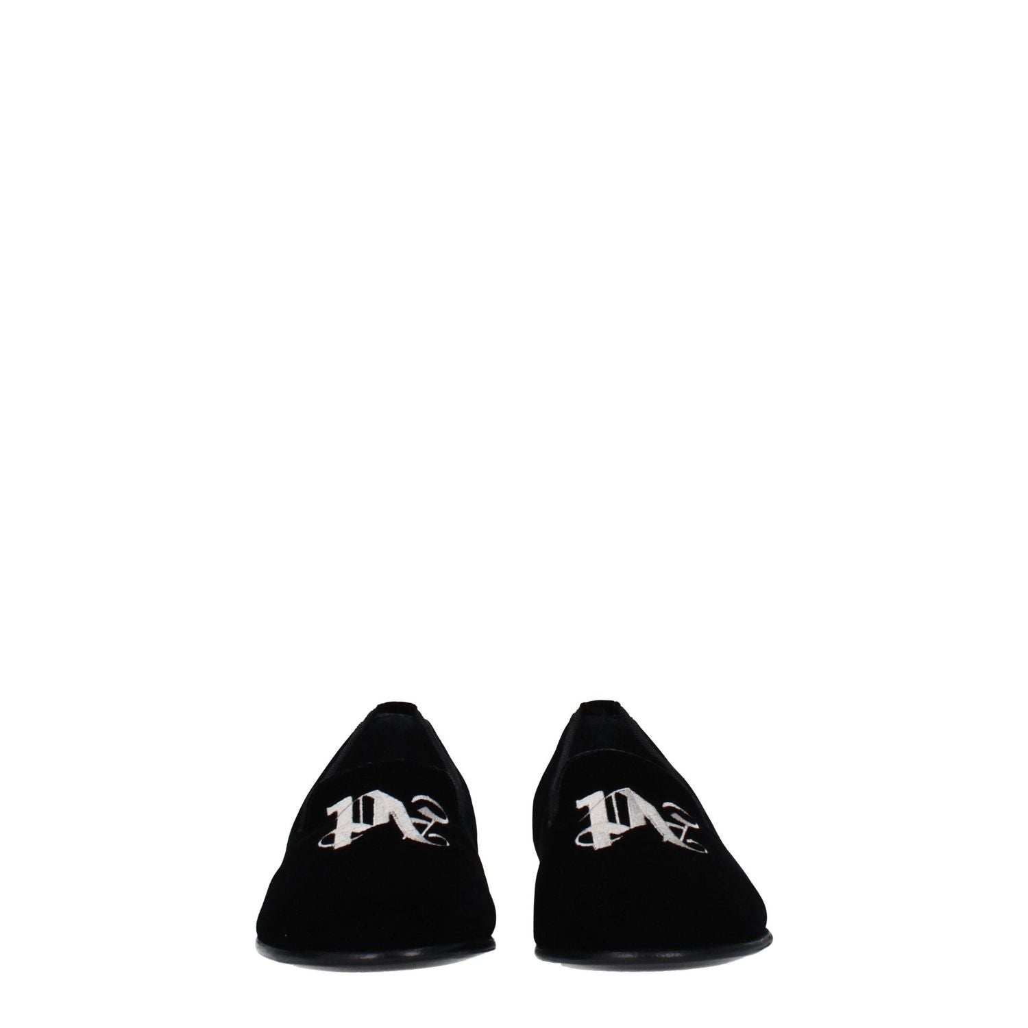 Palm Angels Black Velvet Slip-On Loafers
