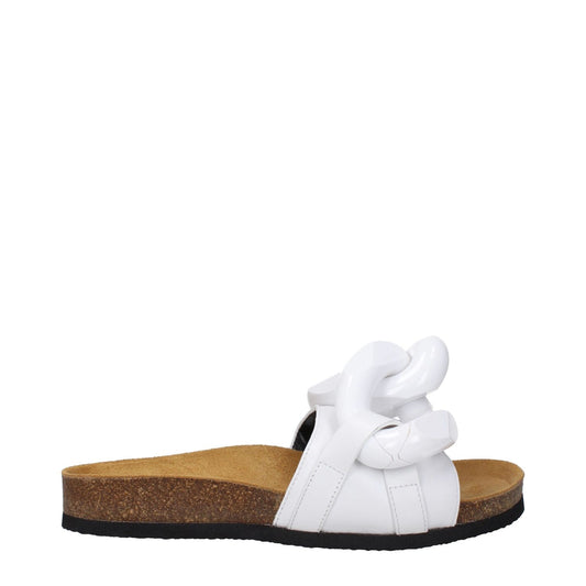 Jw Anderson White Leather Slippers