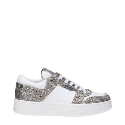 Jimmy Choo White Leather Chunky Sneakers