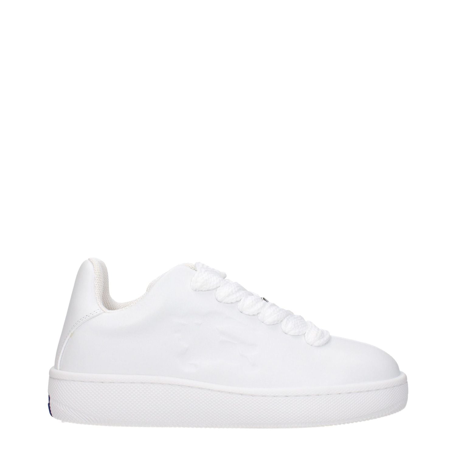 Burberry White Leather Low Top Sneakers