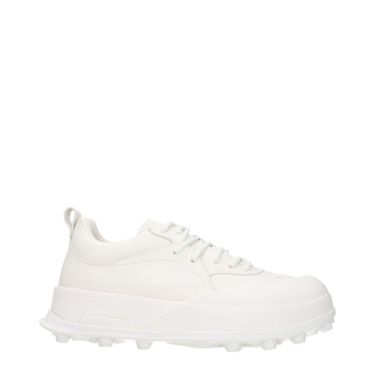 Jil Sander White Leather Sneakers 1728,75667636384,EU41/US8,EU44/US11,EU45/US12,Jil Sander,Men,New with tags,Shoes,Sneakers - Shoes,White