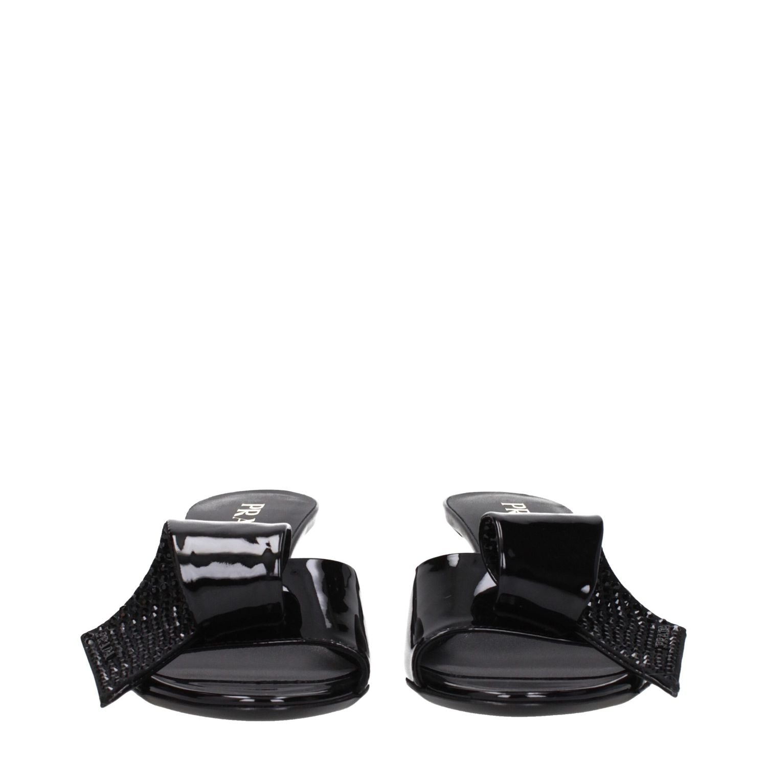 Prada Black Leather Sandals