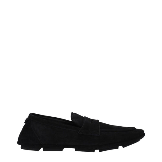 Dolce & Gabbana Black Leather Slip-On Loafers 1728,75667636384,Black,Dolce & Gabbana,EU43/US10,Loafers - Shoes,Men,New with tags,Shoes,Slip-On Loafers - Loafers - Shoes