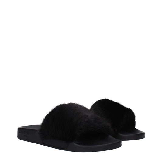 Givenchy Black Cotton Slippers Sandals GI-9474468577545-EU35/US5