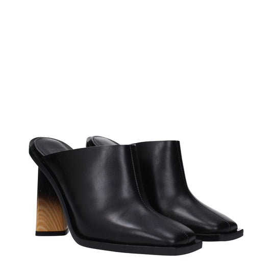 Givenchy Black Leather Mules GI-9477441552649-EU35/US5