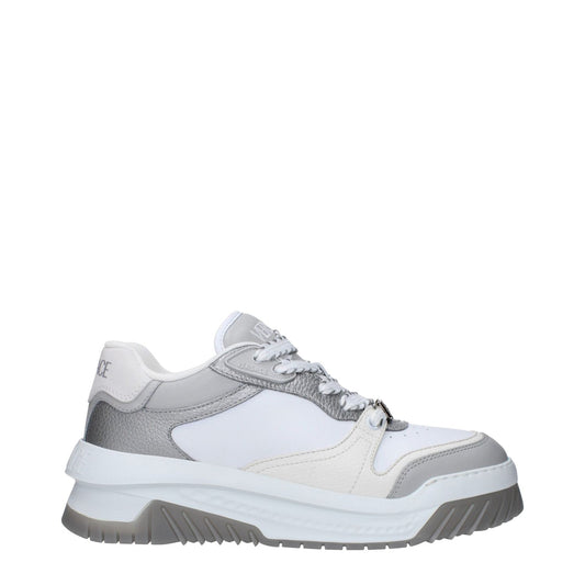 Versace White Leather Chunky Sneakers VE-9489408295177-EU45/US12