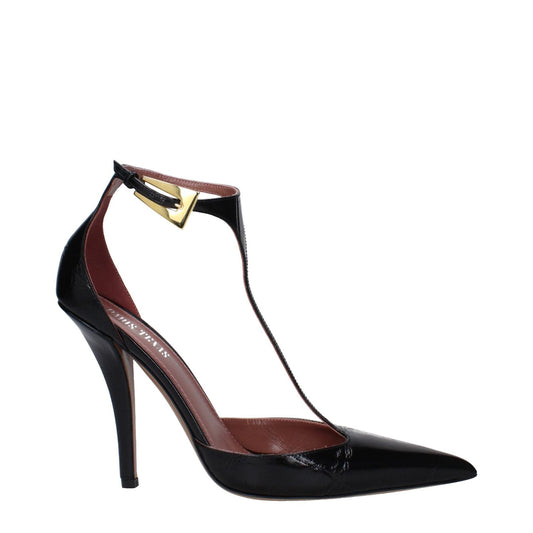 Paris Texas Black Leather High Heel Pumps PA-14884869374217-EU39/US9