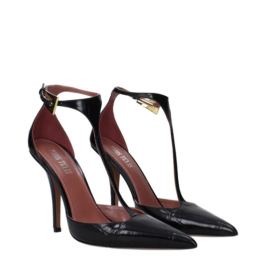 Paris Texas Black Leather High Heel Pumps PA-14884869374217-EU39/US9