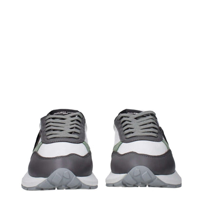 Philippe Model White Fabric Low Top Sneakers