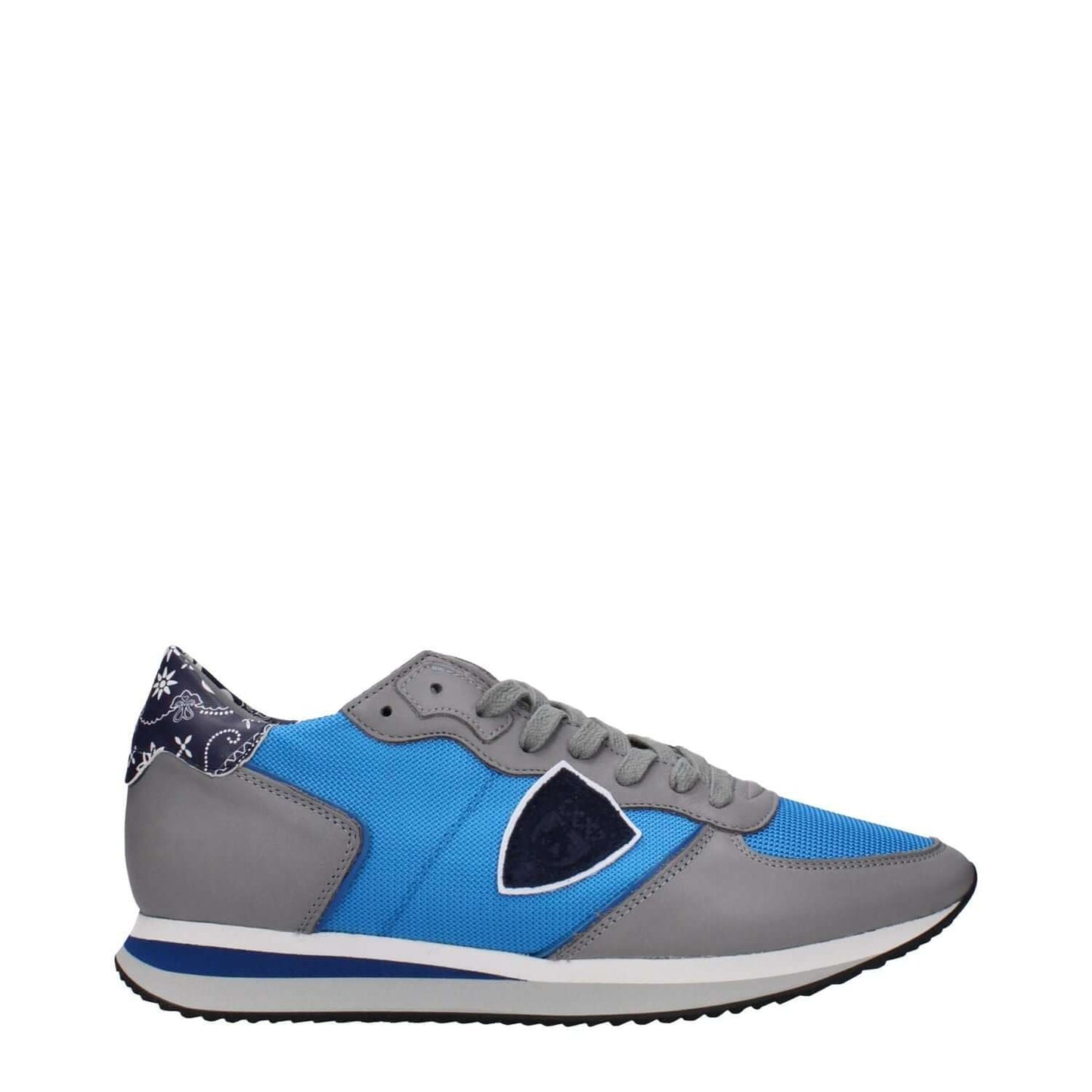 Philippe Model Blue Fabric Low Top Sneakers
