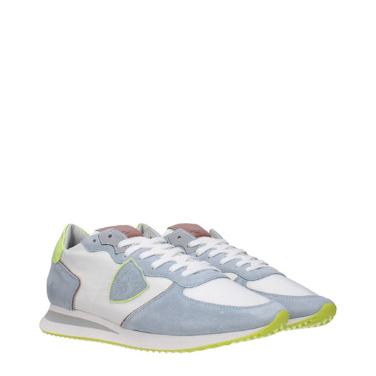 Philippe Model White Fabric Low Tops