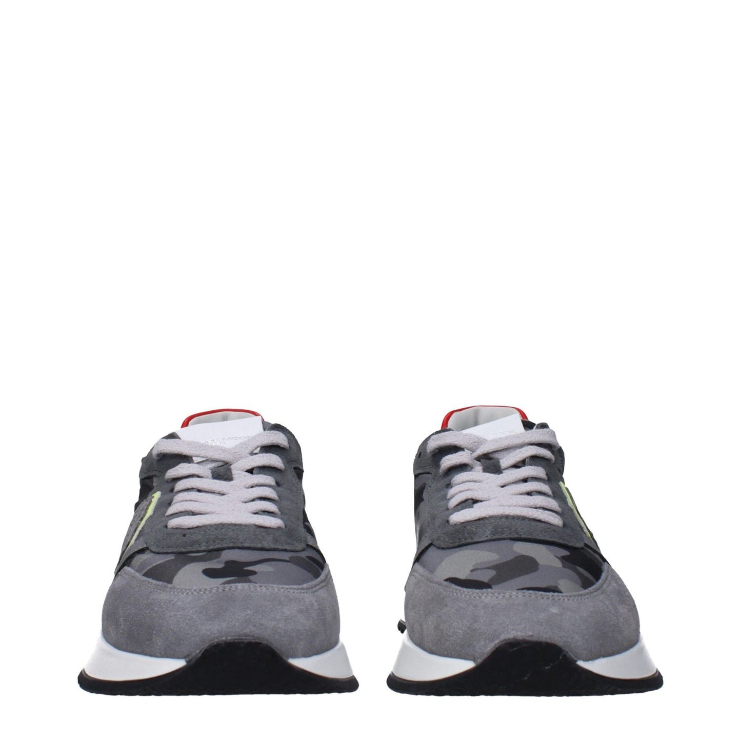 Philippe Model Gray Fabric Sneakers with front logo and side detail, MPN TYLUCPTB226, product code F83306, stylish gray design.