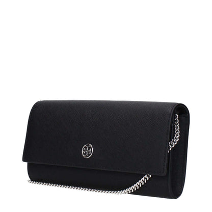 Tory Burch Black Leather Clutch Bag