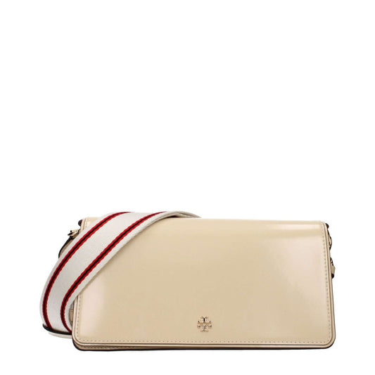 Tory Burch Beige Leather Crossbody Bag